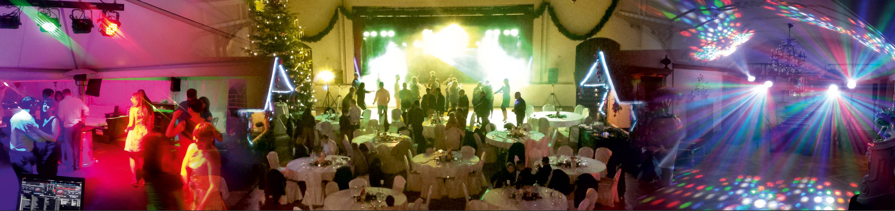 Lichtshow bei einer Feier
