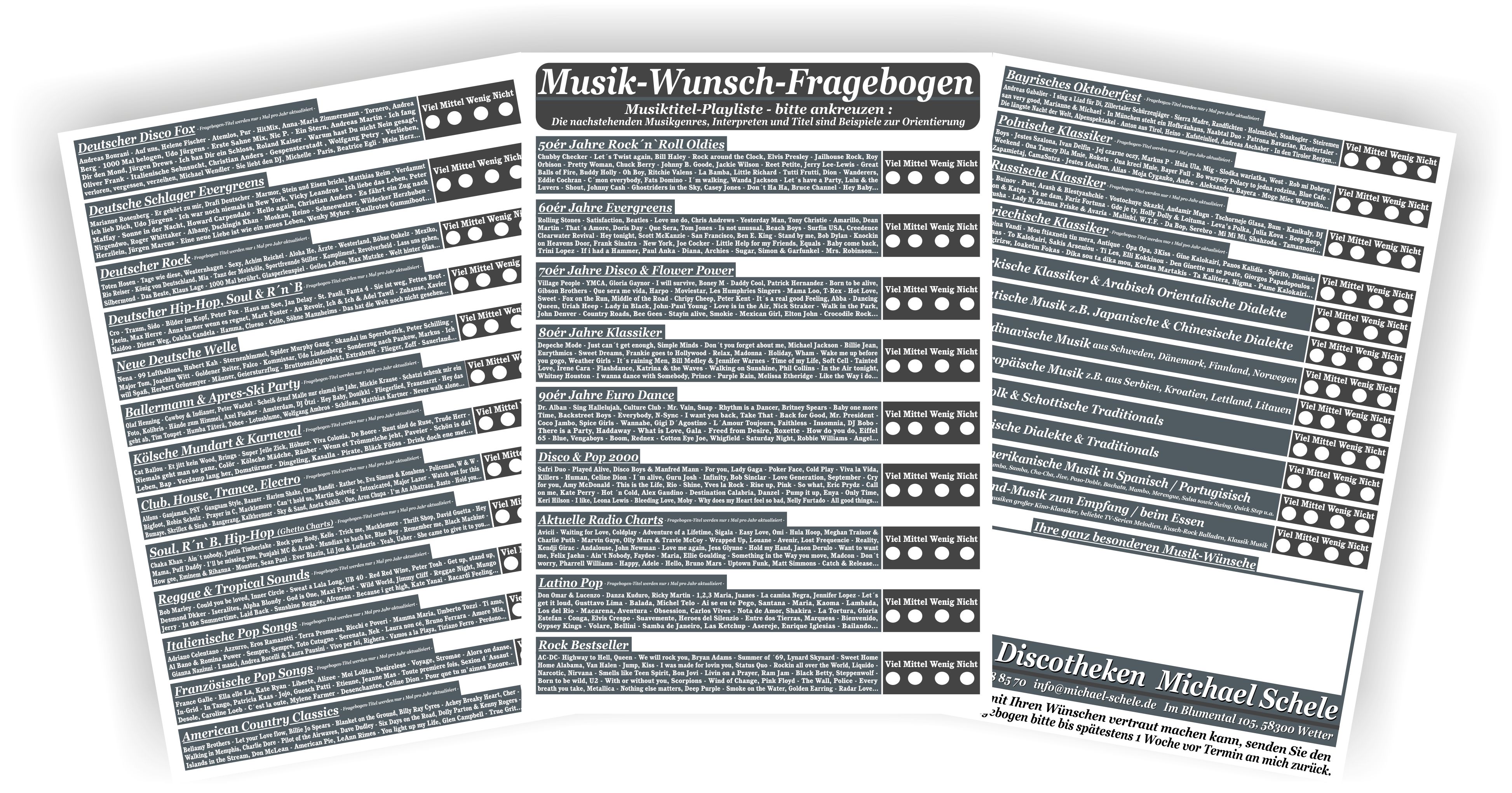 Vorschau des Musik-Wunsch-Fragebogens